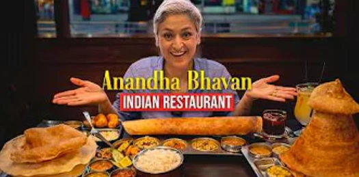 Light and crispy medu vada served at Ananda Bhavan South Indian restaurant